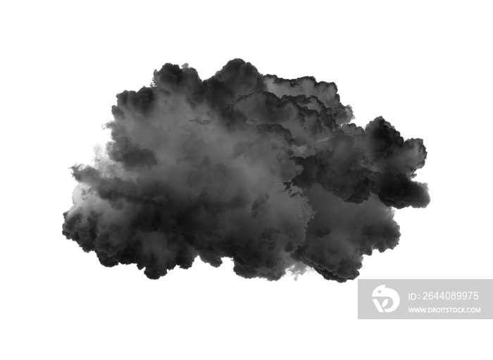 smoke isolated on black background