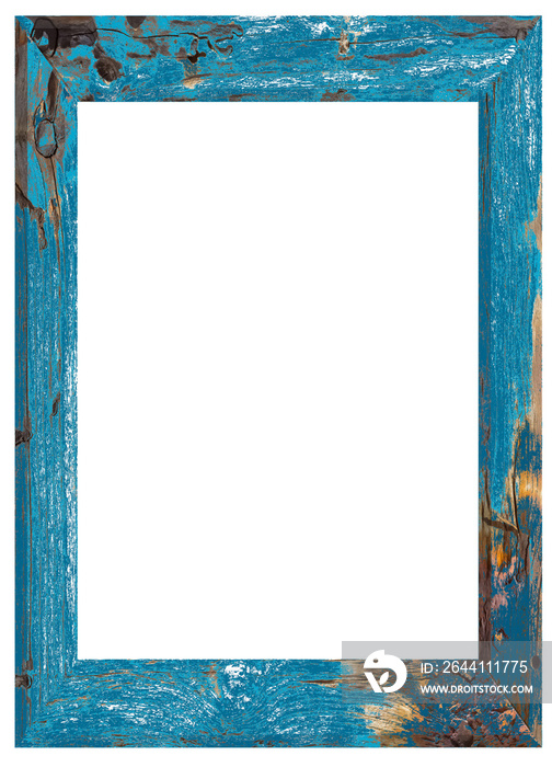 blue frame on white background