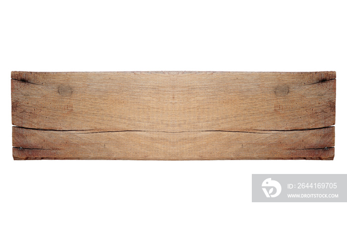 Old wooden planks isolated on white background