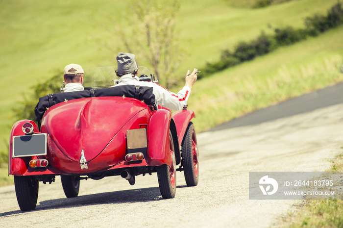 Vintage red car