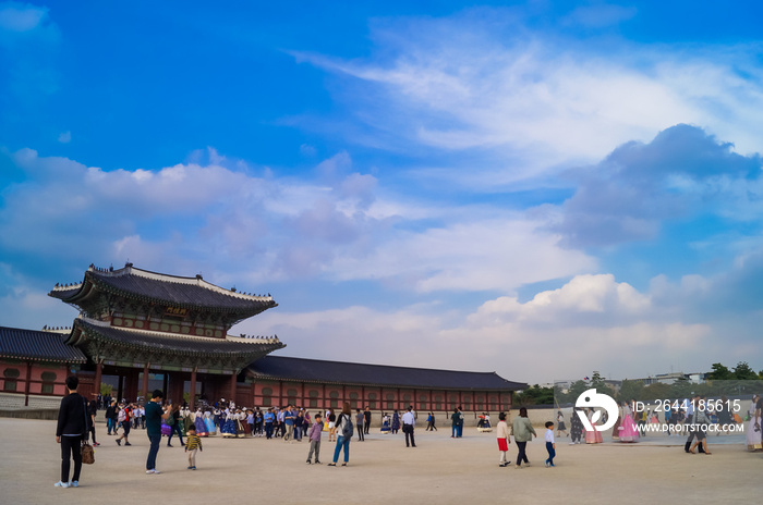 Korean traditional palace in seoul 경복궁