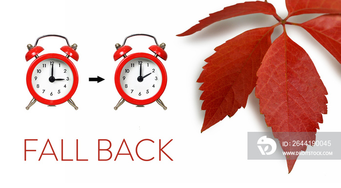 Fall back time. Daylight saving time.