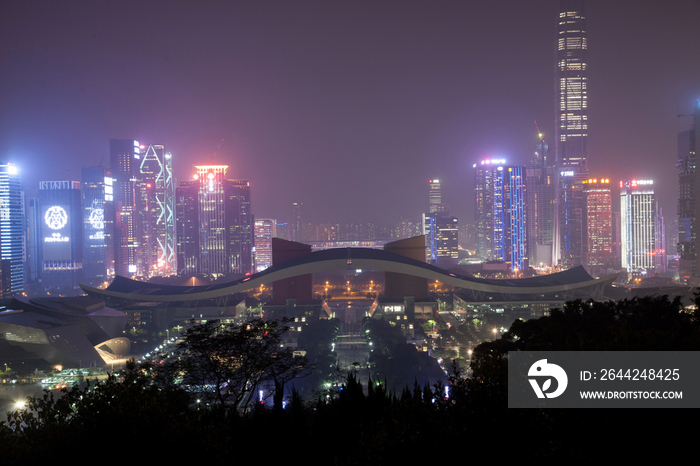 广东省深圳莲花山夜景