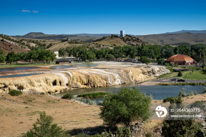 Expansive view of Hot Springs State Park in Thermopolis Wyoming