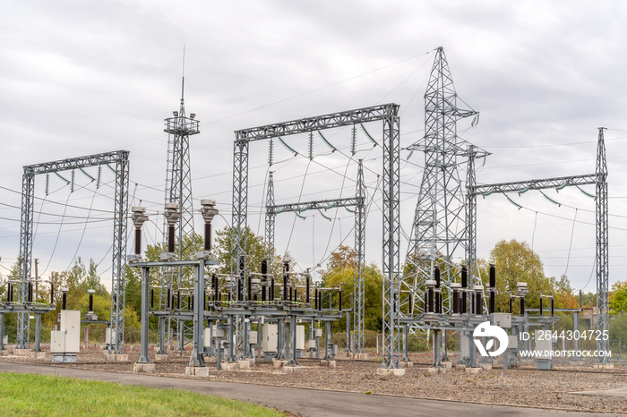 Power transformer in high voltage switchyard