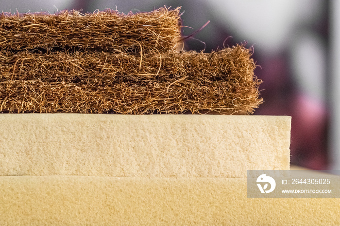 Mattress filler. Coconut coir, Nature para latex rubber, memory foam independent spring