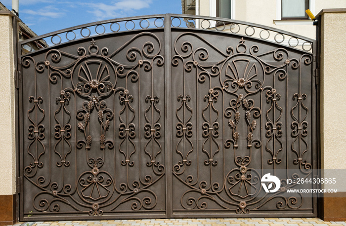 Modern forged gates.