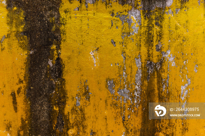 dirty grunge texture old age weathered of gold yellow color background.