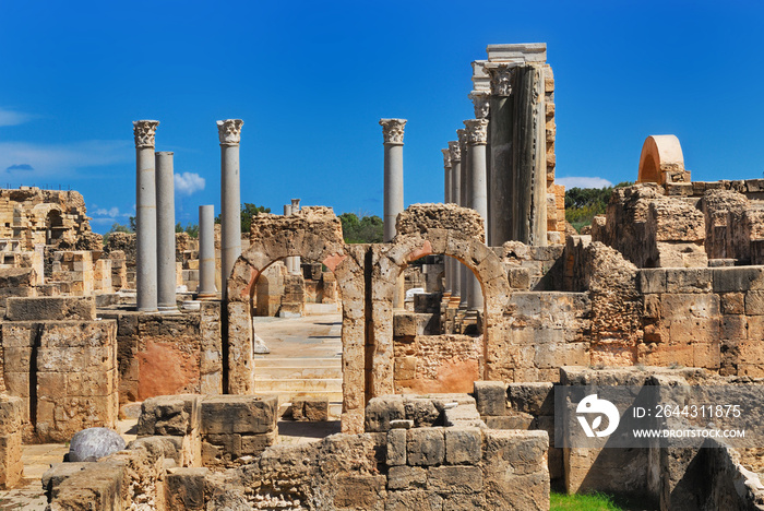 Libya Tripoli Leptis Magna Roman archaeological site, Unesco World Heritage Site