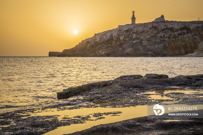 Malta sunrise at St.Paul’s bay with St.Paul’s island at background