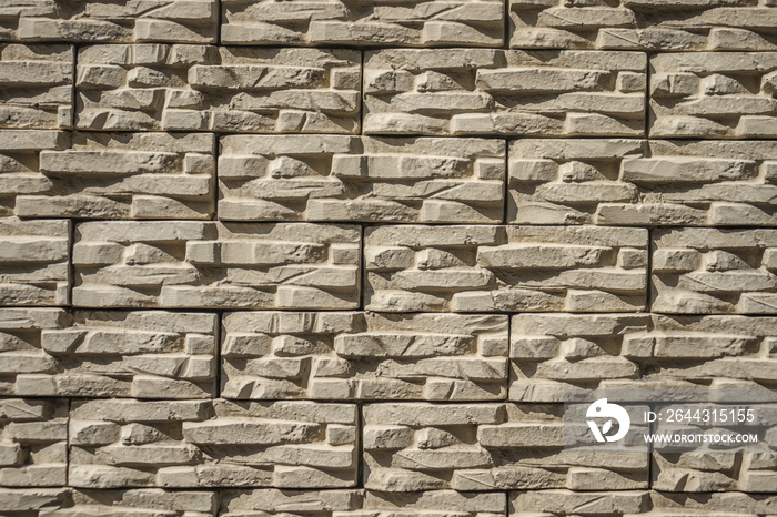 Artificial building stone for facade decoration as a background.