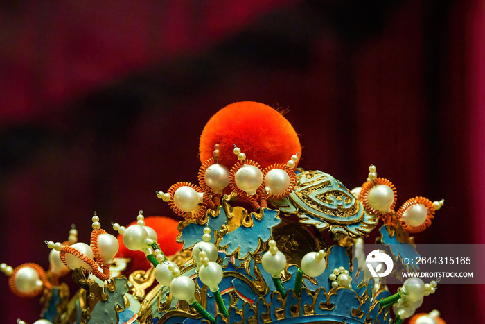 Traditional headgear of Cantonese opera in China, decorative utensils of opera