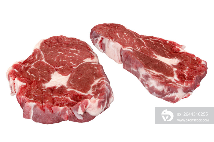 Fresh raw beef steak transparent background, high quality details