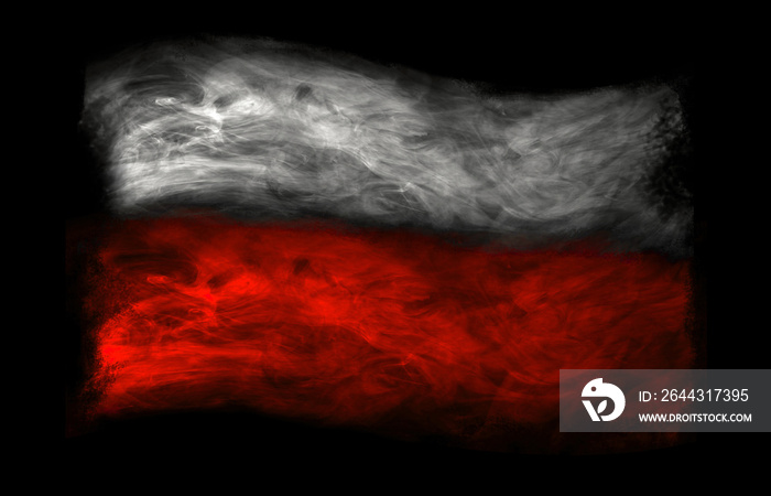 National flag of Poland (photo of colored smoke)