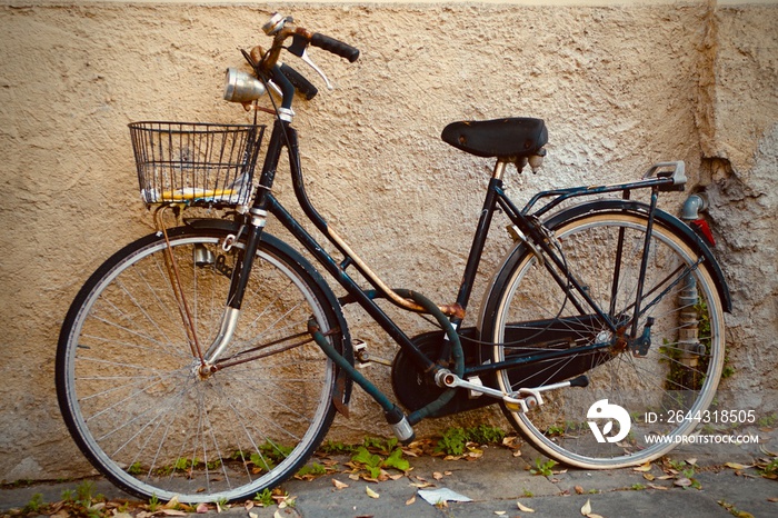 old bicycle in the street