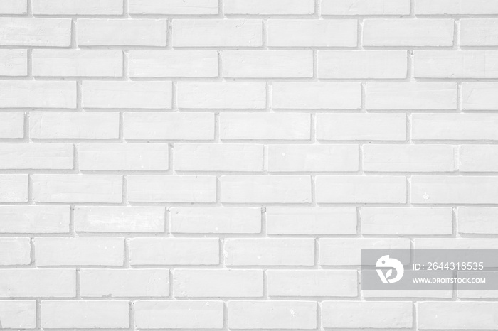 Wall white brick wall texture background. Brickwork or stonework flooring interior rock old pattern clean concrete grid uneven bricks design stack.