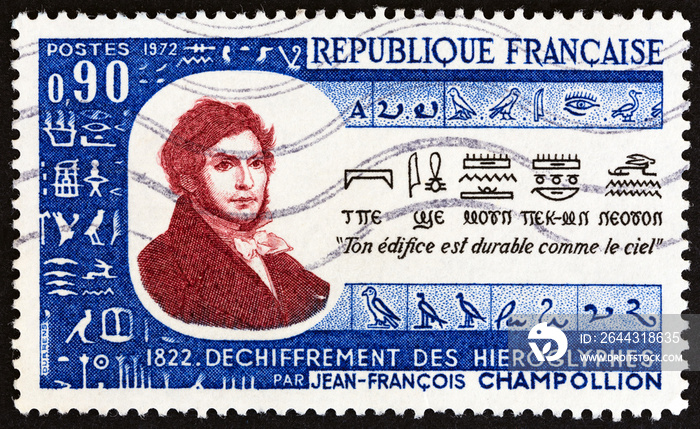 Jean-Francois Champollion and Hieroglyphics (France