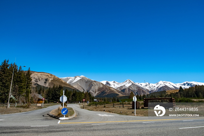 View of Castle Hill Village, New Zealand.