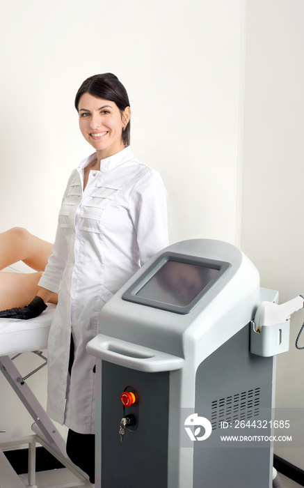 smiling specialist in laser hair removal, unwanted hair removal