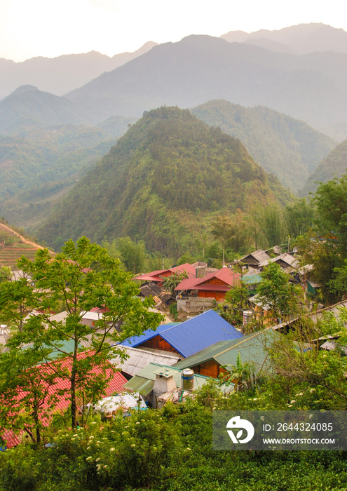 Scenery of Cat Cat Hmong village by Sapa, Vietnam