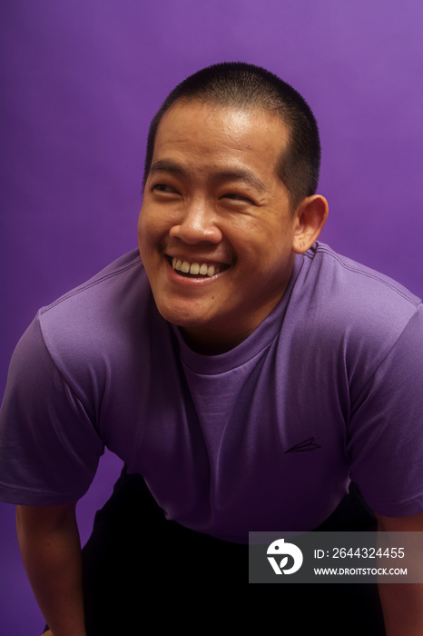 Asian man solo studio portrait lifestyle shot