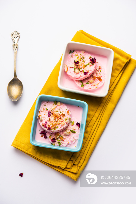 Rose Bread Rasmalai is the tweaked version of traditional Ras malai using bread slices