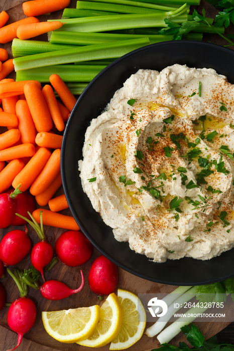 Paleo Cauliflower Hummus Platter