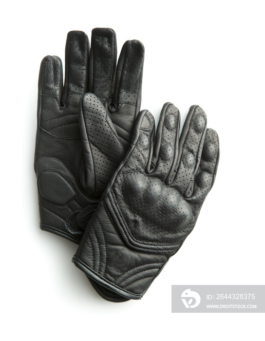 Motorcycle leather gloves.