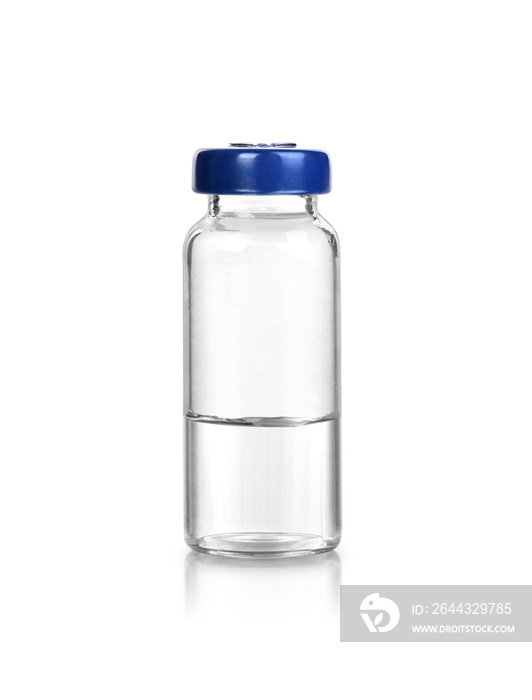 medical glass bottle with liquid  isolated