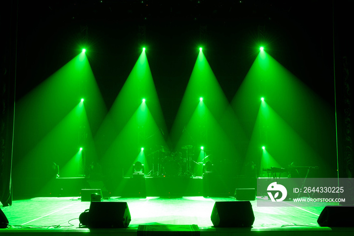 Concert light show, colorful lights in a concert stage