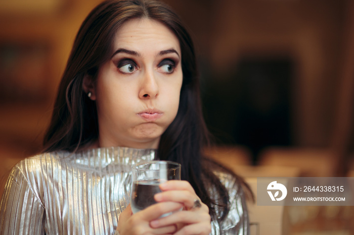 Bored Woman at a Party Thinking of Something Else