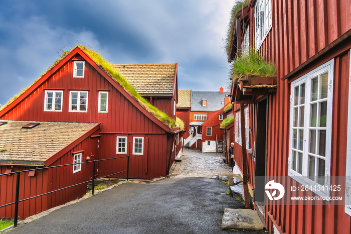 Tinganaes old part of Torshavn on the Faroe Islands