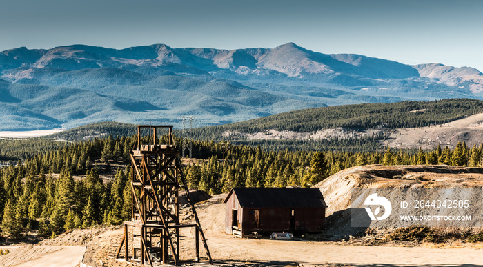 The Remains of The  Head Frame Of The Robert Emmet Zinc Mine, Leadville Mining District, Leadville, Colorado, USA