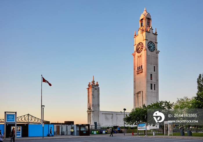 Montreal clock tower (Quai de l’Horloge) located at the entrance of the old port in Montreal, Canada