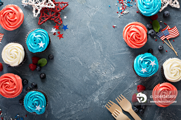 Cupcakes for the Fourth of July