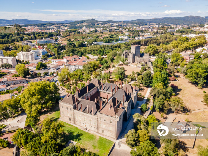 Palace of dukes of Braganza and Castle in Guimaraes, Portugal