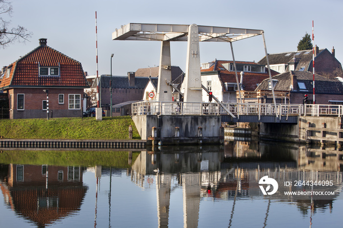 Drawbridge in Woerden in the Netherlands