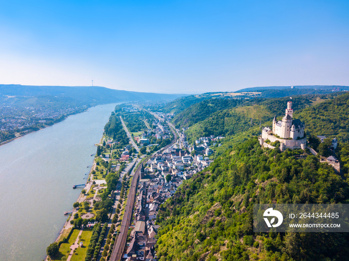 Marksburg old castle in Germany