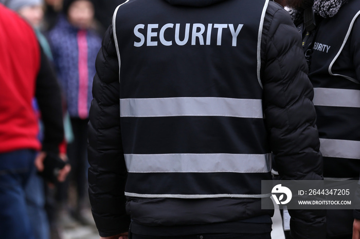 Male security guard at a carnival in Germany