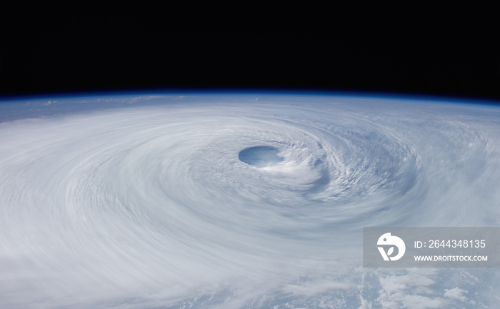 Giant hurricane seen from the space  Elements of this image furnished by NASA