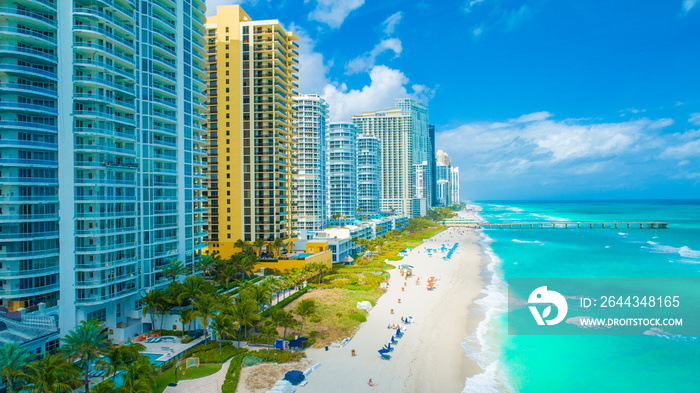 Aerial view of Sunny Isles Beach. Miami. Florida. USA.