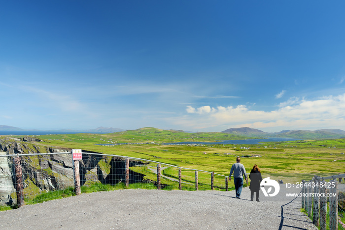 Amazing wave lashed Kerry Cliffs, widely accepted as the most spectacular cliffs in County Kerry, Ireland.