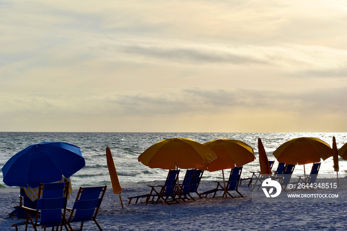 beach chairs on miramar beach