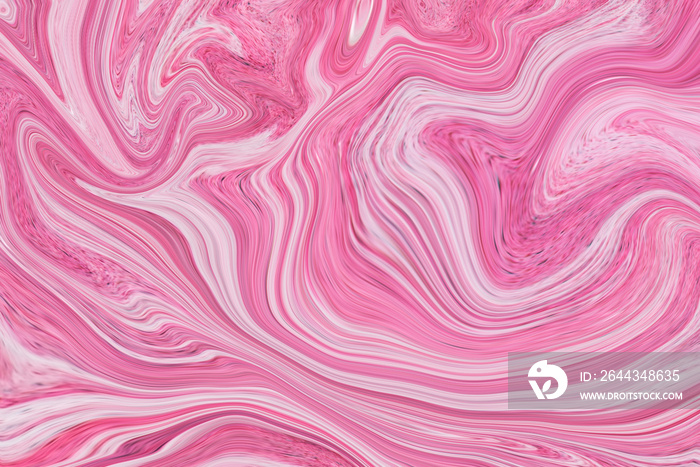 abstract white and pink acrylic pattern texture look like marble background , Liquid marble pattern