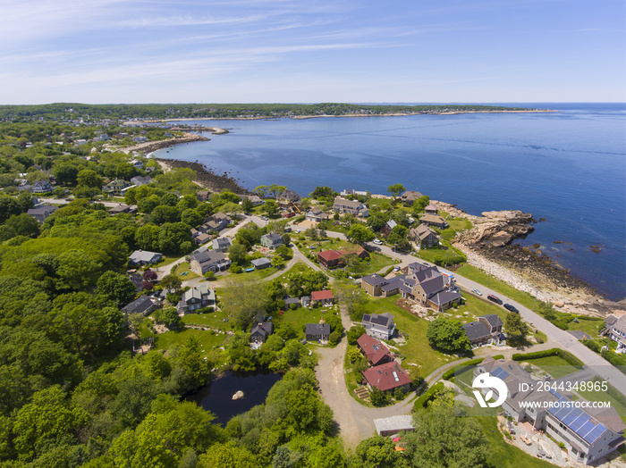 Coastline of Gap Head and Gully Point Cove in town of Rockport, Cape Ann, Massachusetts MA, USA.