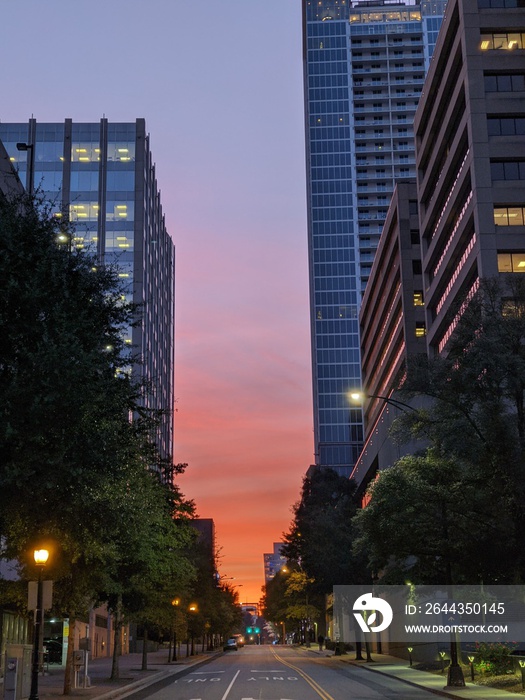 uptown charlotte north carolina usa early morning