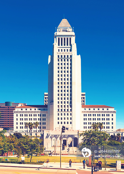 Los Angeles city hall building in Downtown LA