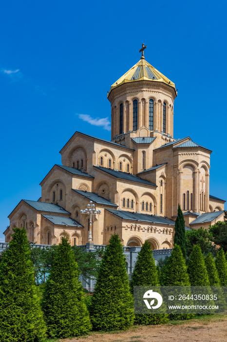 Holy Trinity Cathedral church Tbilisi Georgia Europe landmark