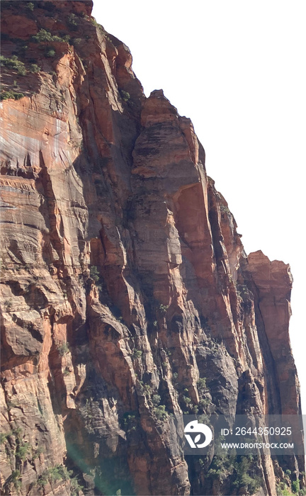 Isolated PNG cutout of a red canyon - Zion National Park on a transparent background