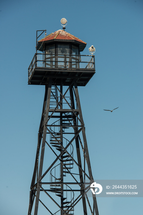 Alcatraz prison watch tower in San Francisco